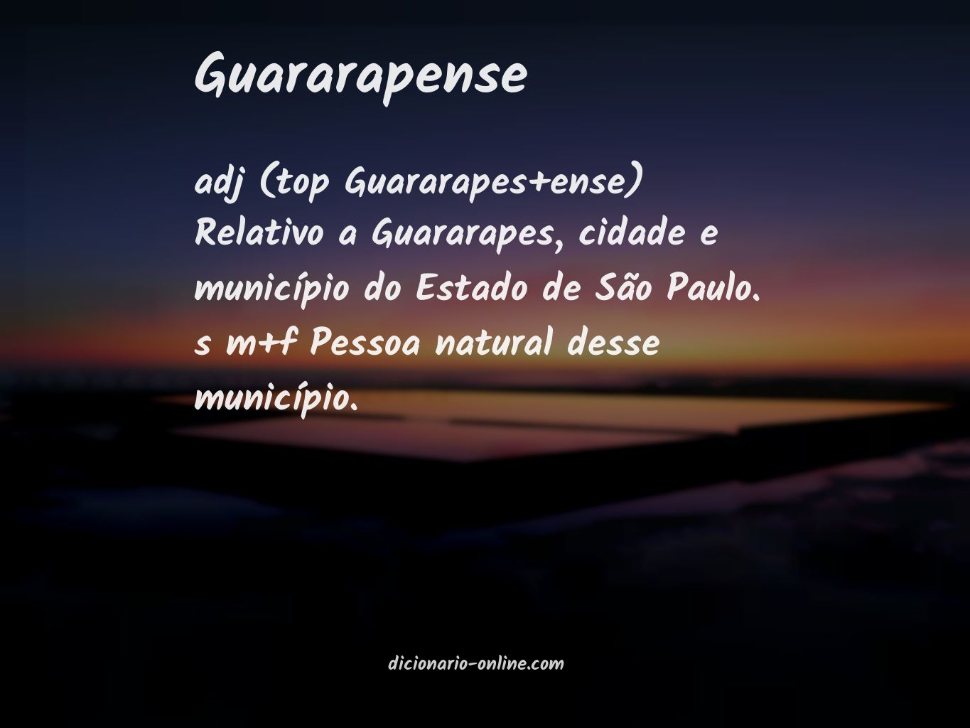 Significado de guararapense