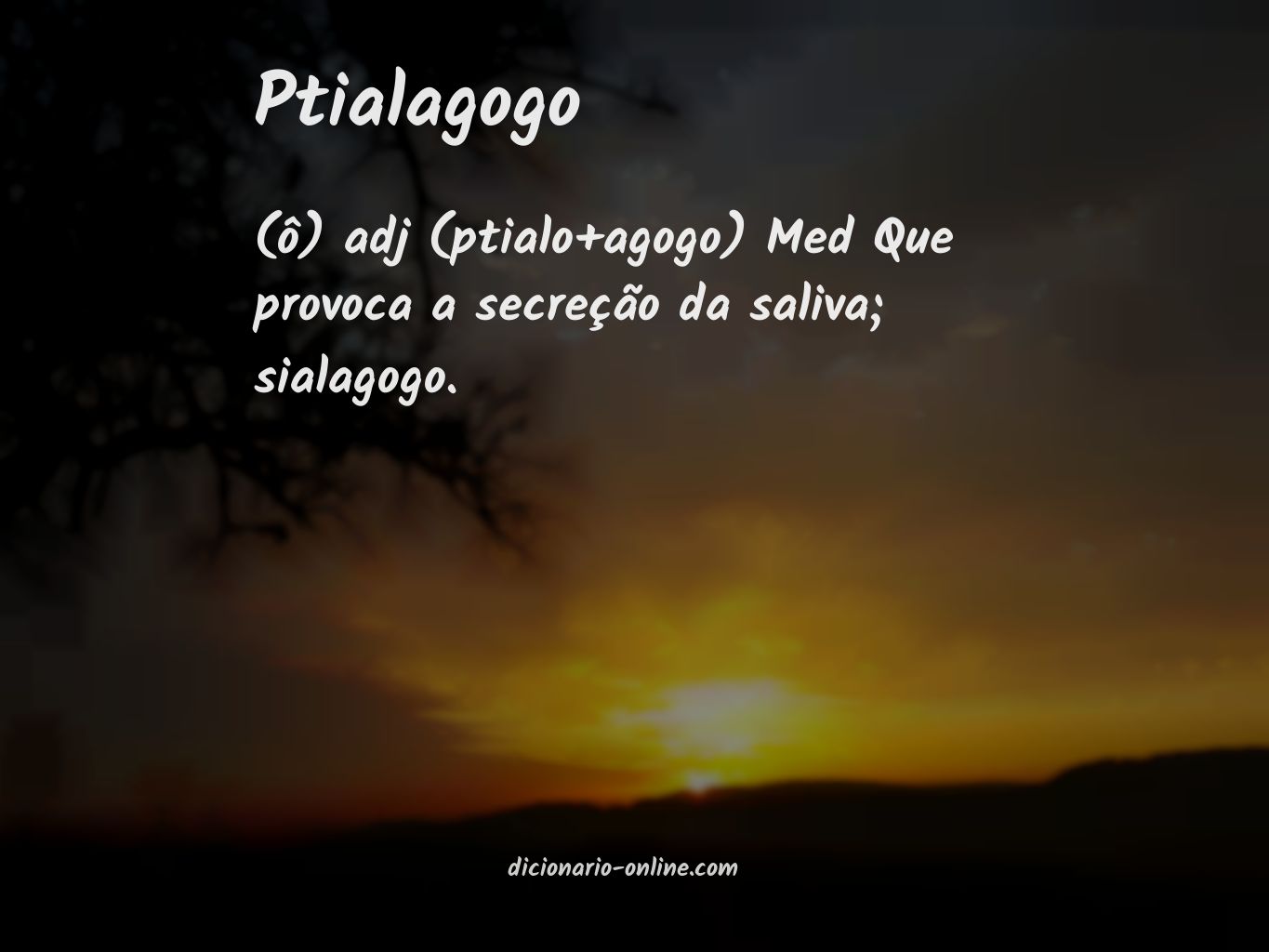 Significado de ptialagogo