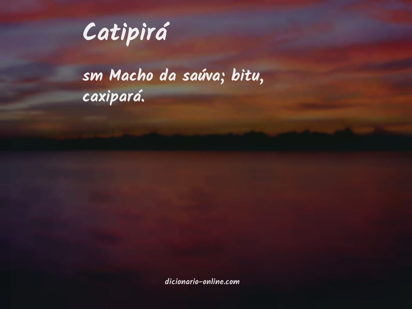 Significado de catipirá