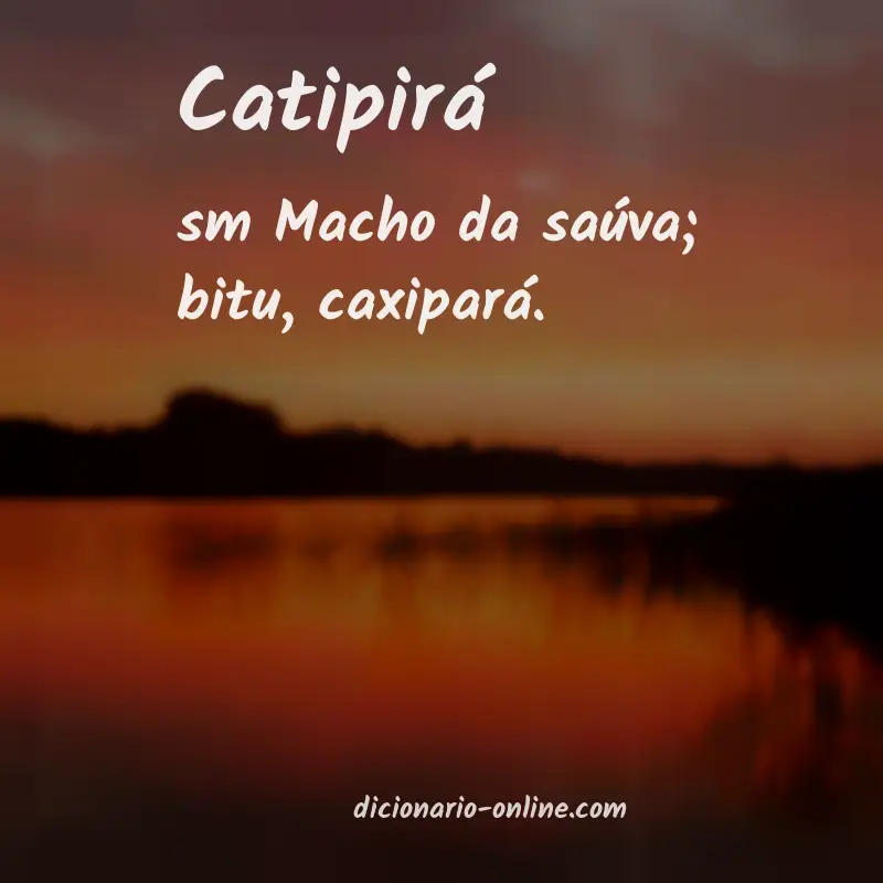 Significado de catipirá