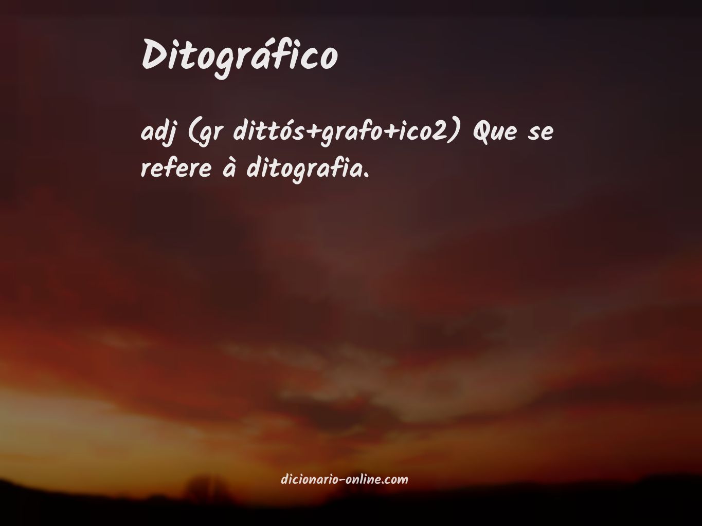 Significado de ditográfico