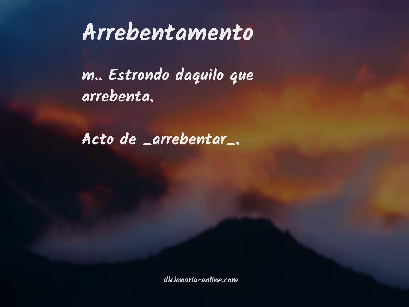 Significado de arrebentamento