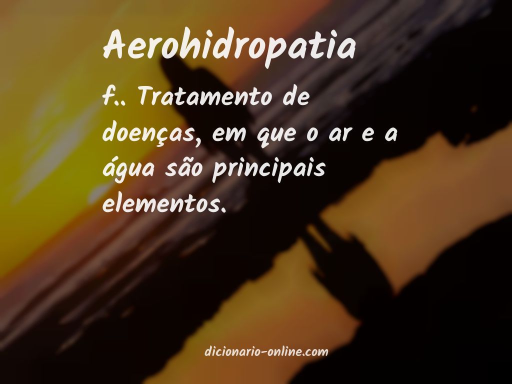 Significado de aerohidropatia