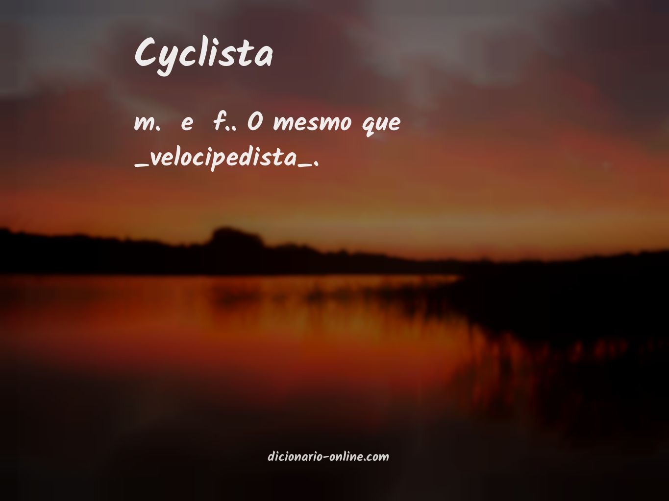 Significado de cyclista