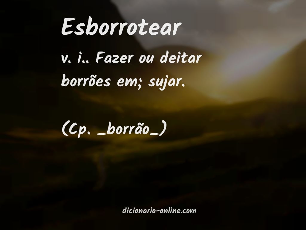 Significado de esborrotear