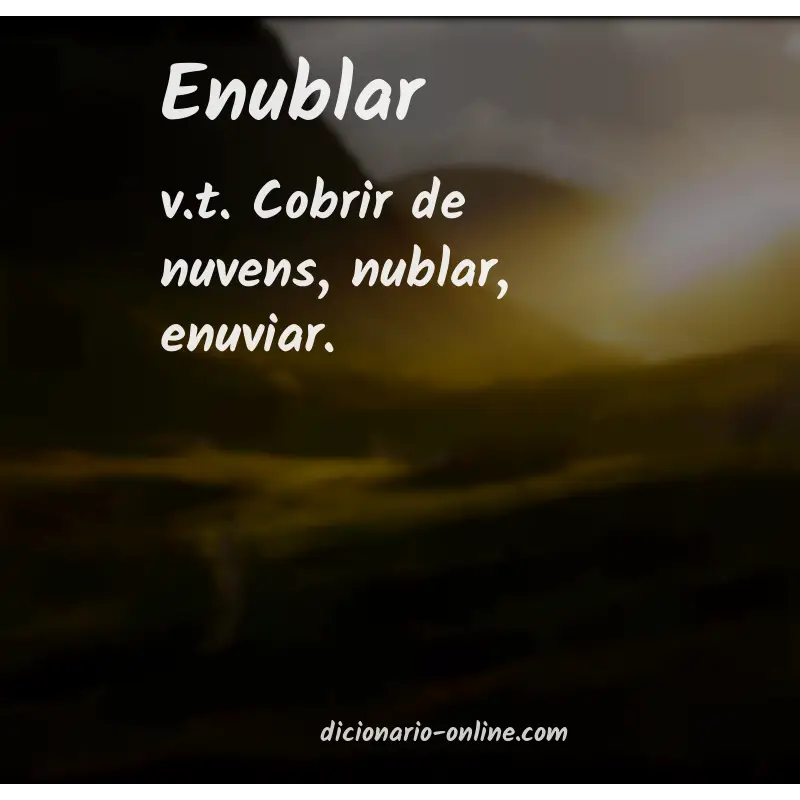 Significado de enublar