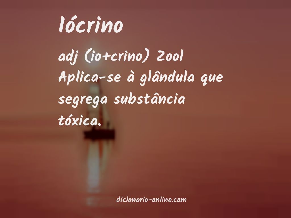 Significado de iócrino