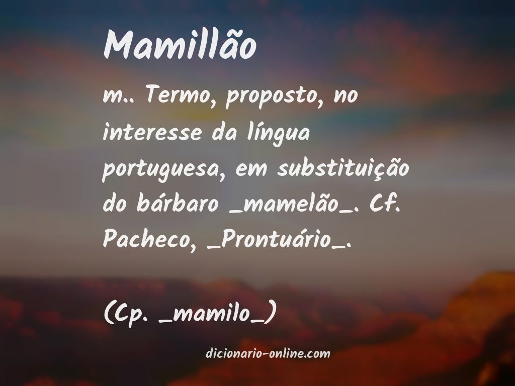 Significado de mamillão