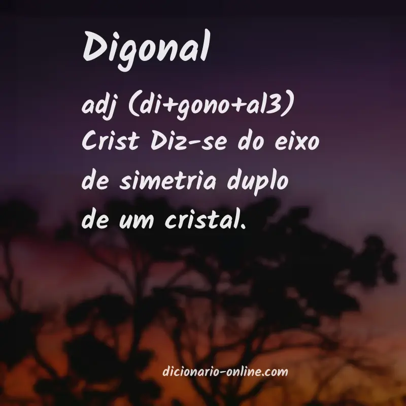 Significado de digonal