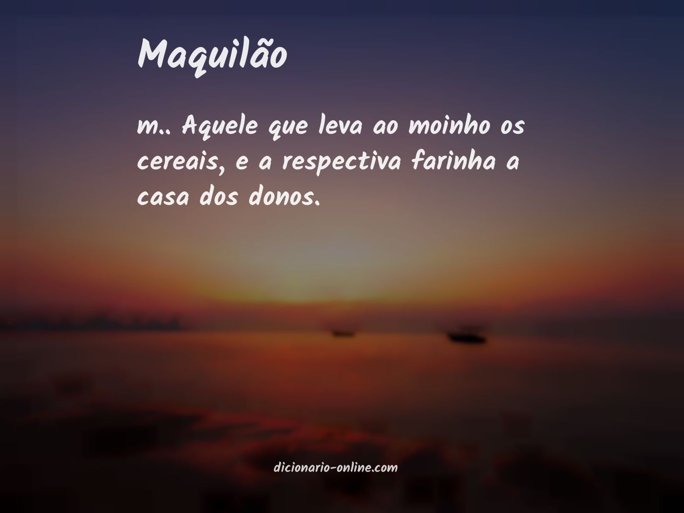 Significado de maquilão