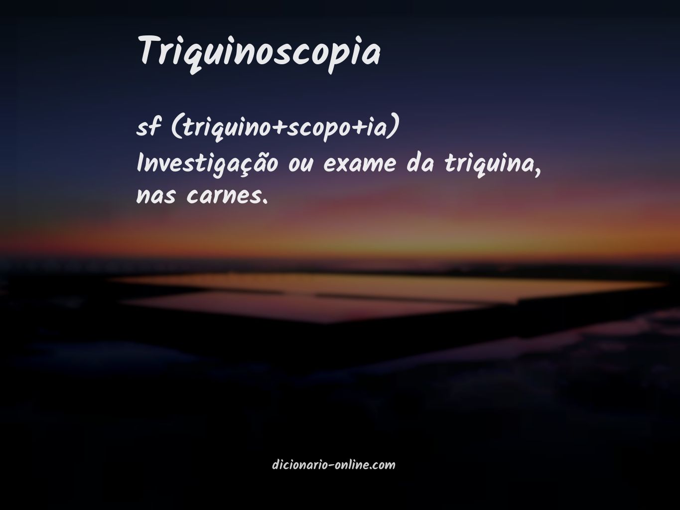 Significado de triquinoscopia