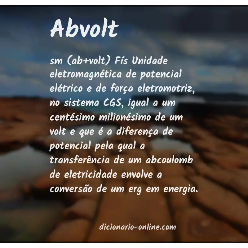 Significado de abvolt