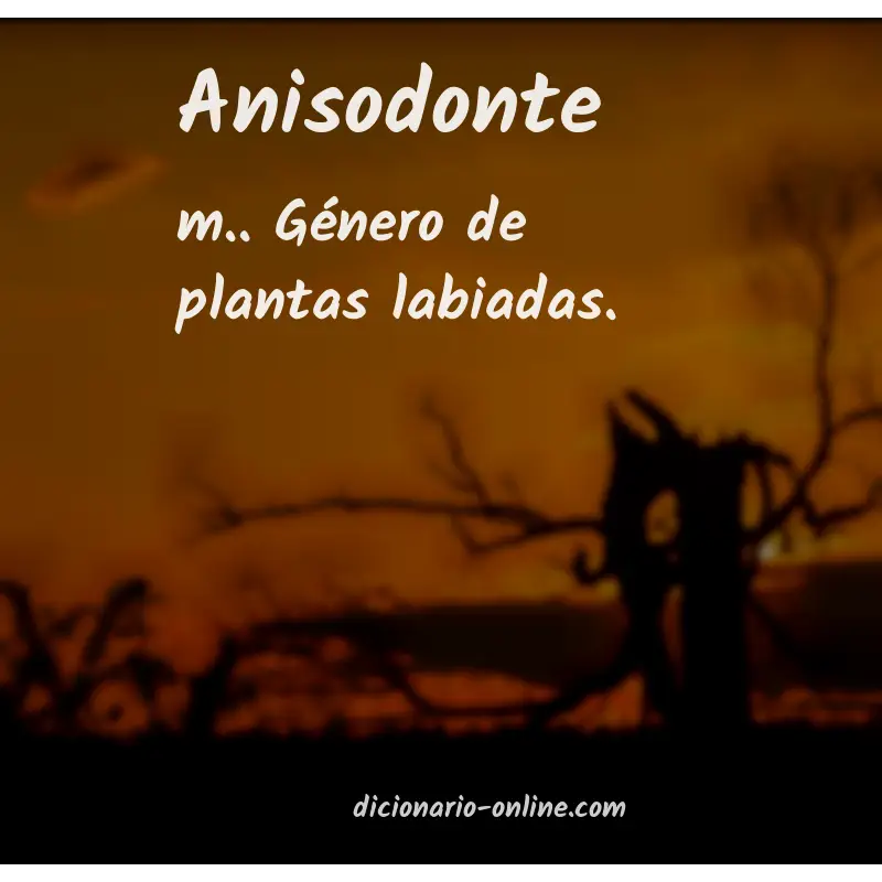 Significado de anisodonte