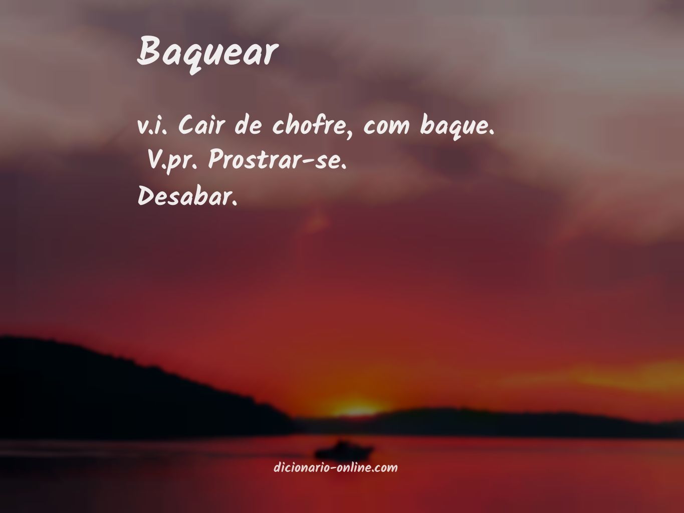 Significado de baquear