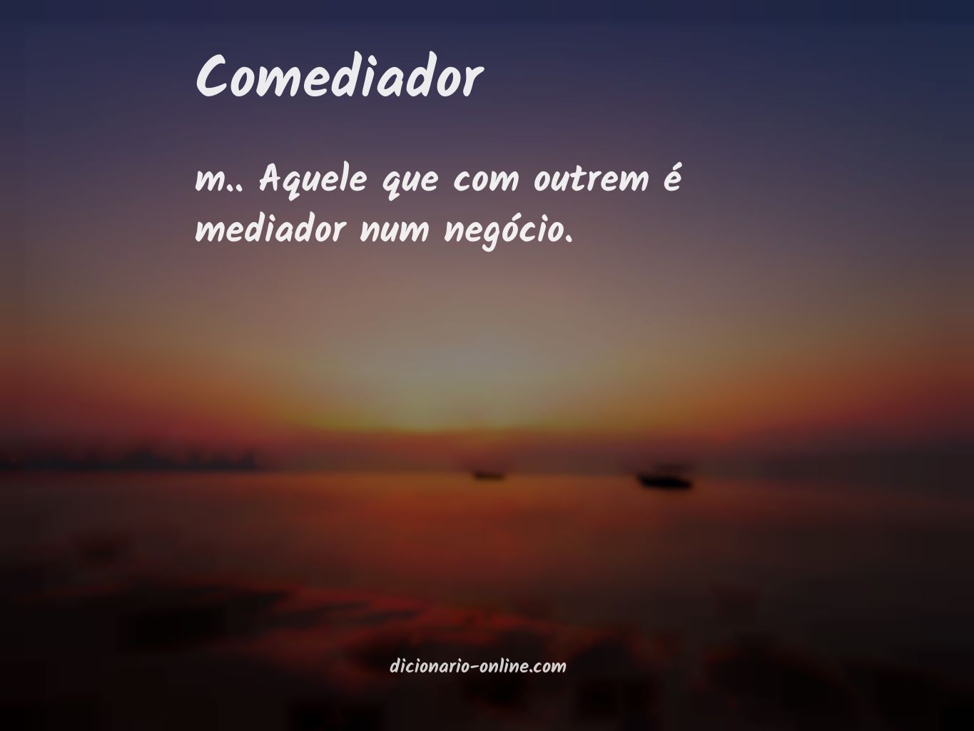 Significado de comediador