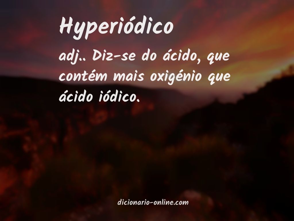 Significado de hyperiódico