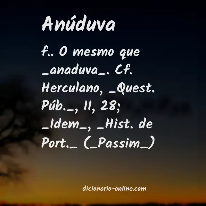 Significado de anúduva