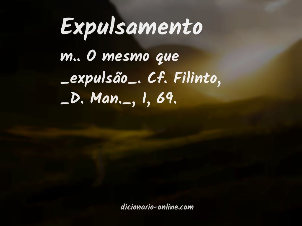 Significado de expulsamento