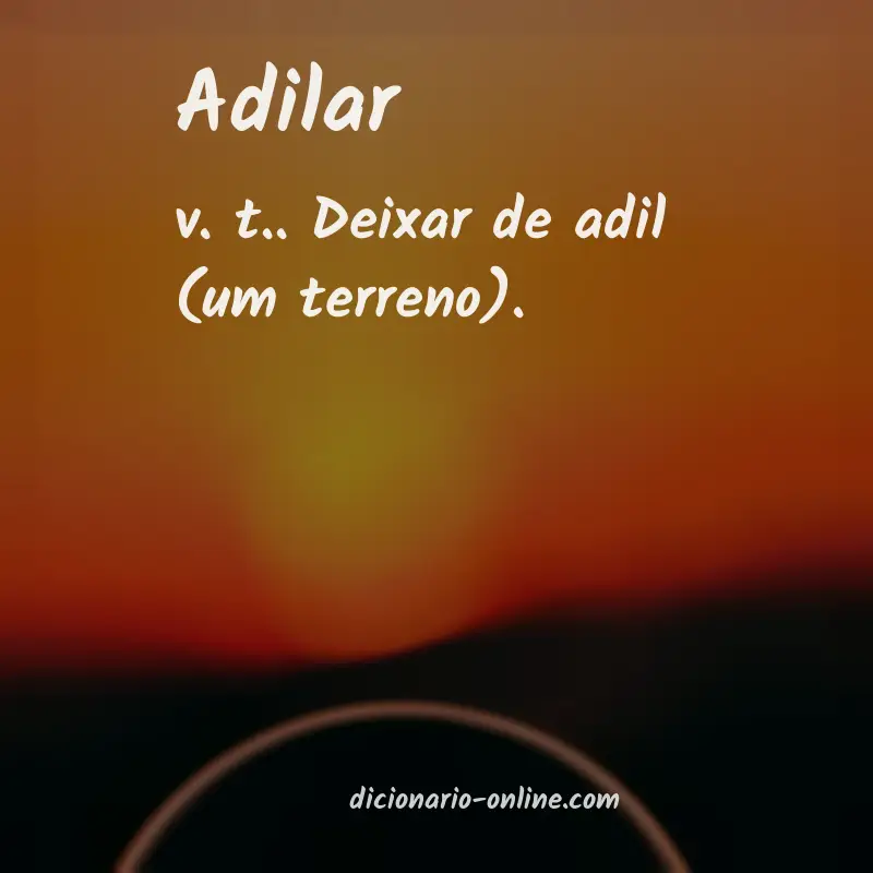 Significado de adilar