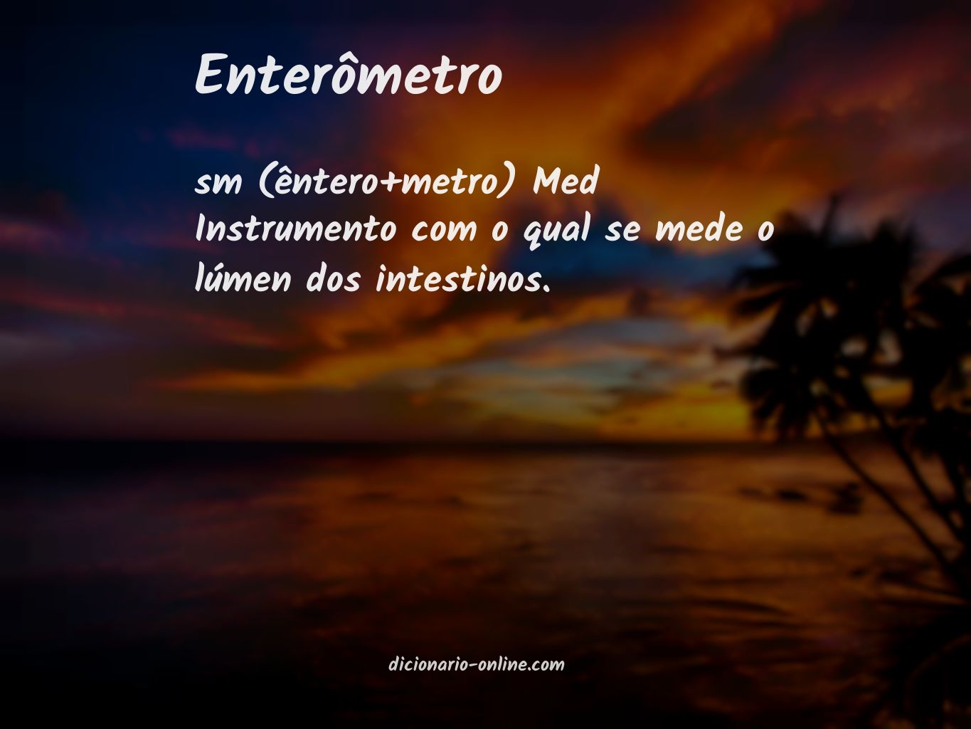 Significado de enterômetro