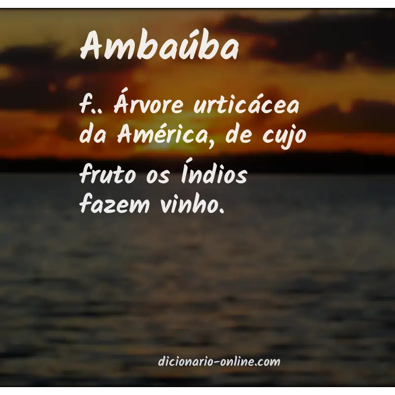 Significado de ambaúba