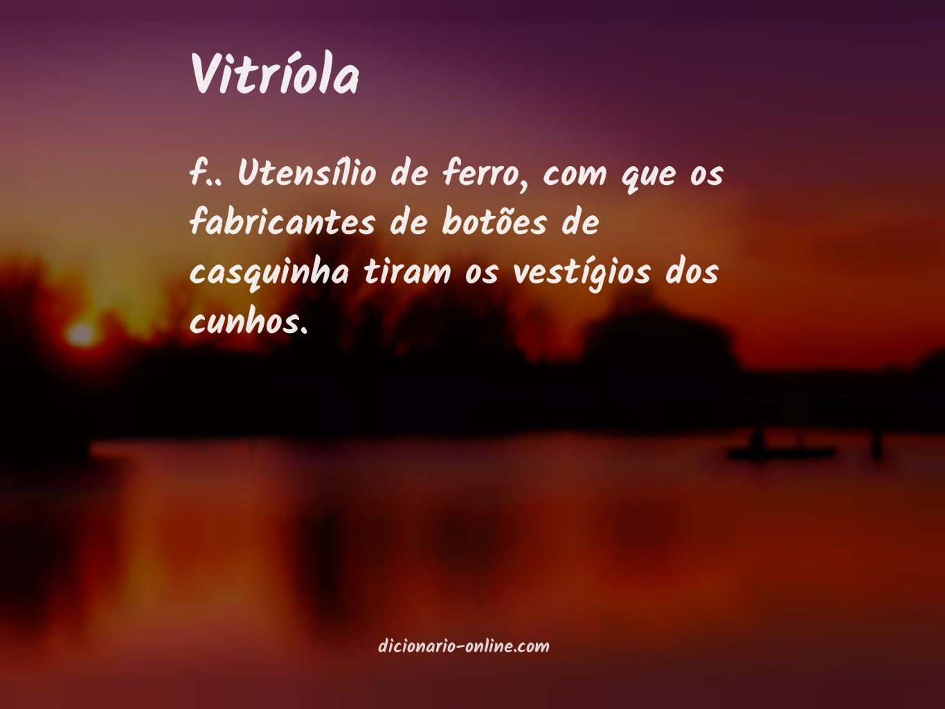 Significado de vitríola