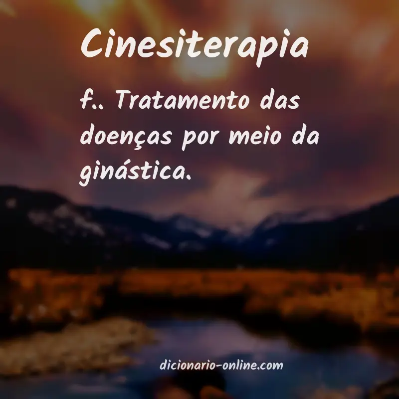 Significado de cinesiterapia