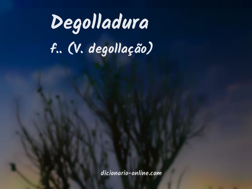 Significado de degolladura