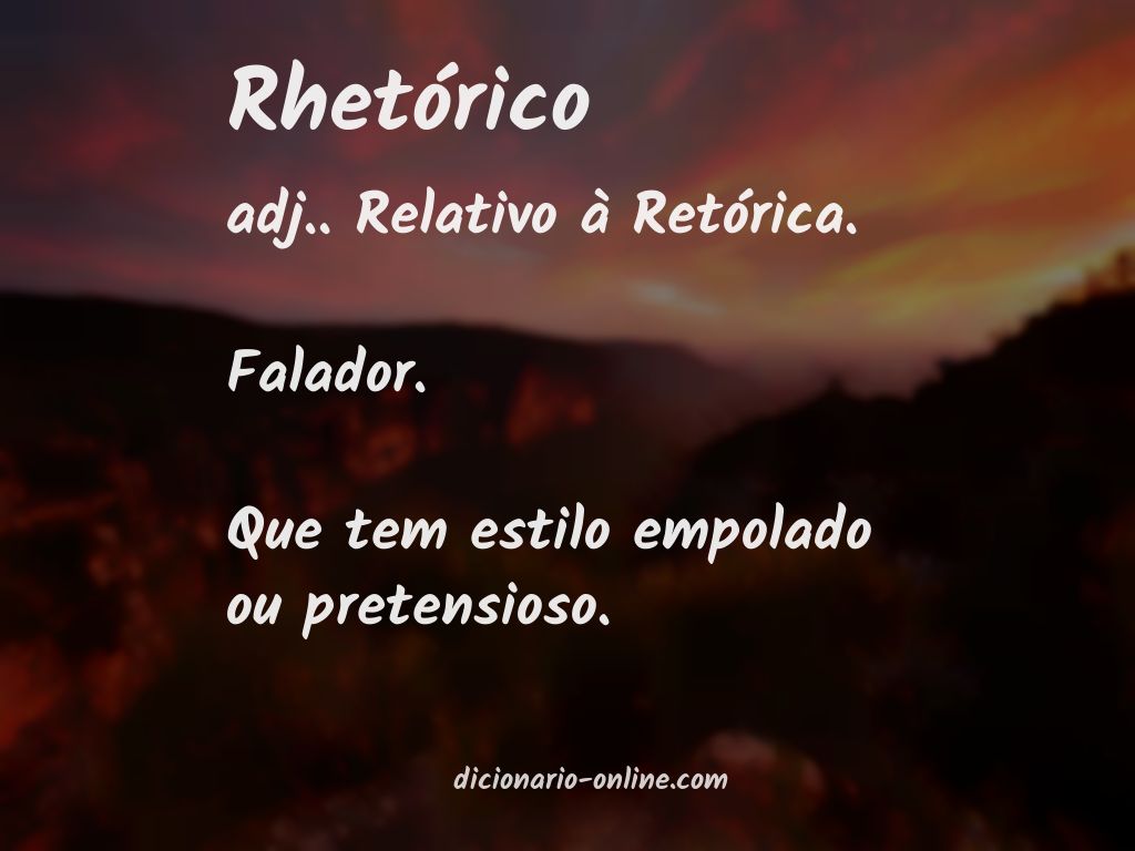 Significado de rhetórico