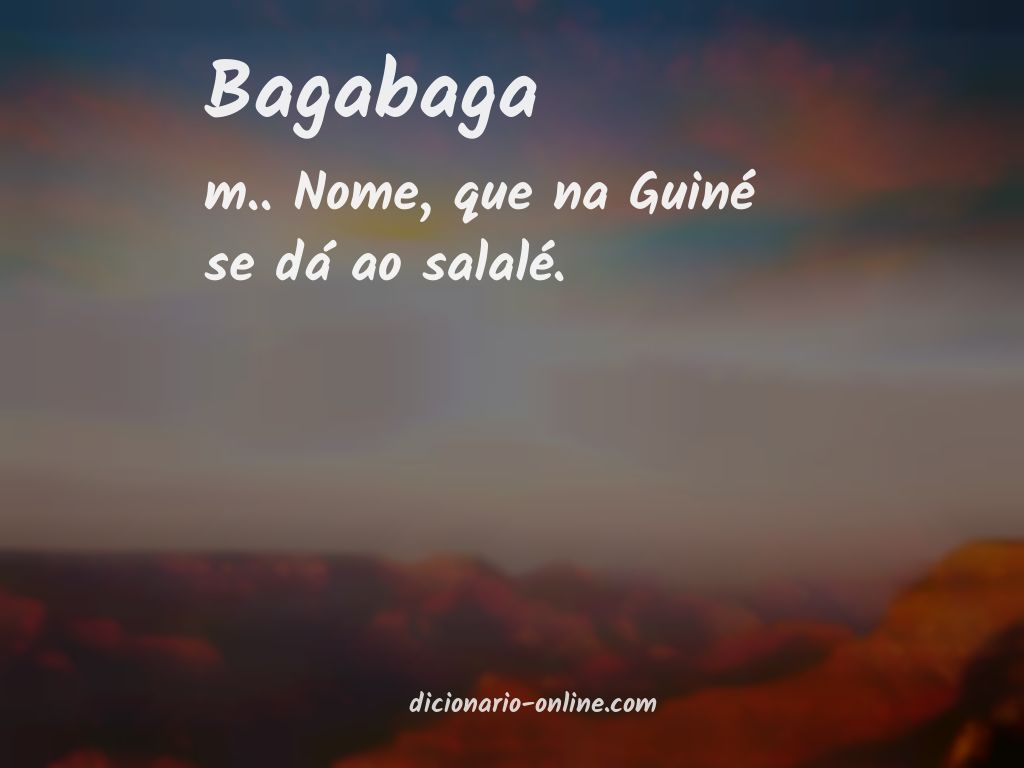 Significado de bagabaga