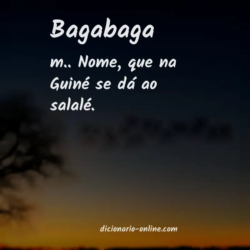 Significado de bagabaga