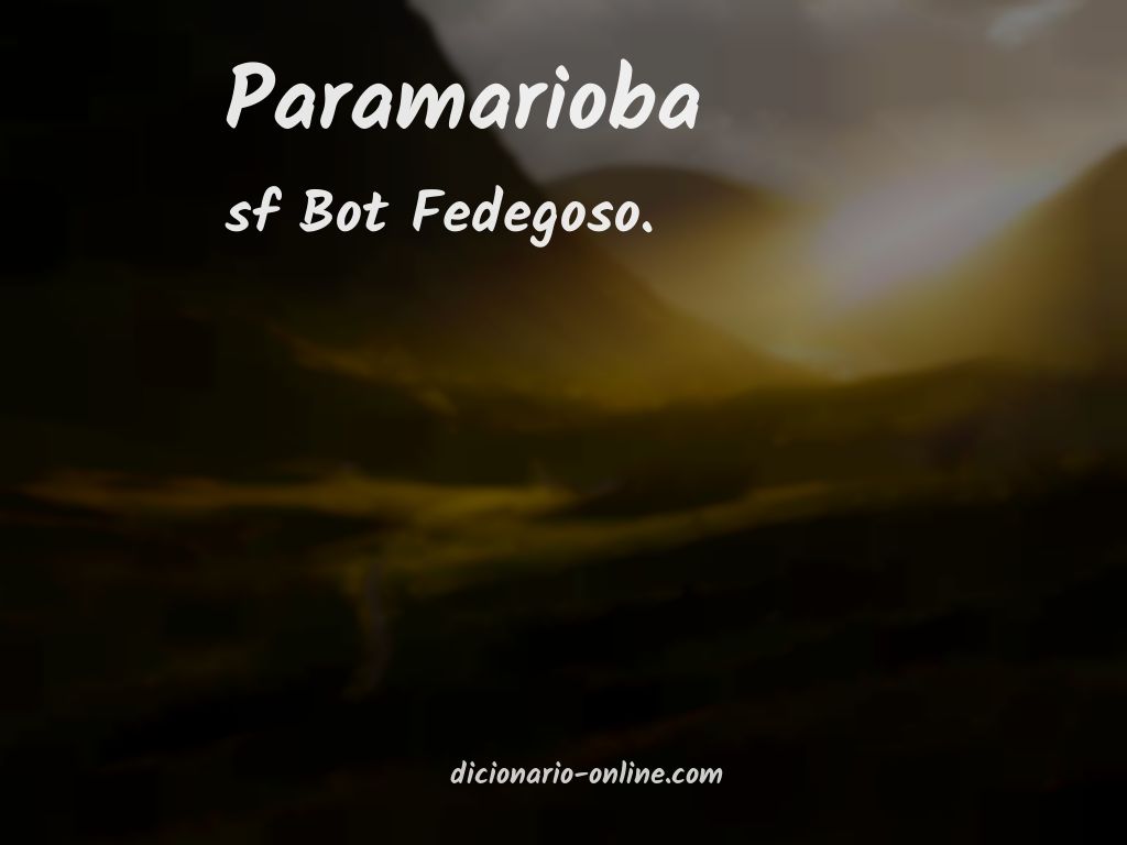 Significado de paramarioba