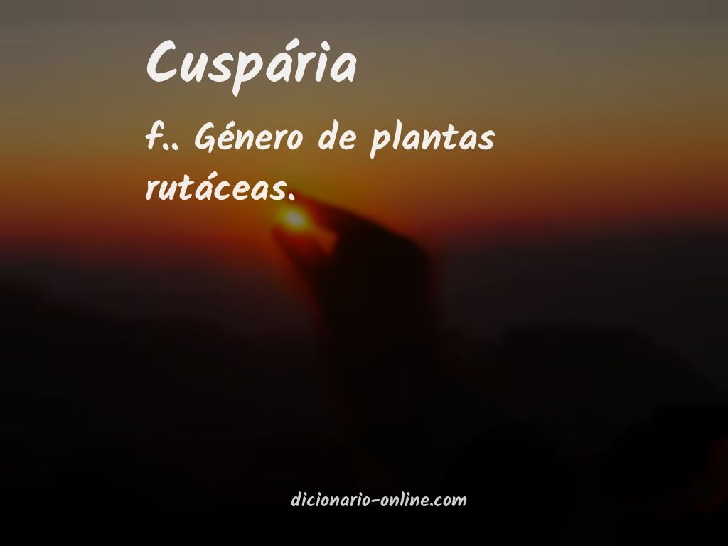 Significado de cuspária