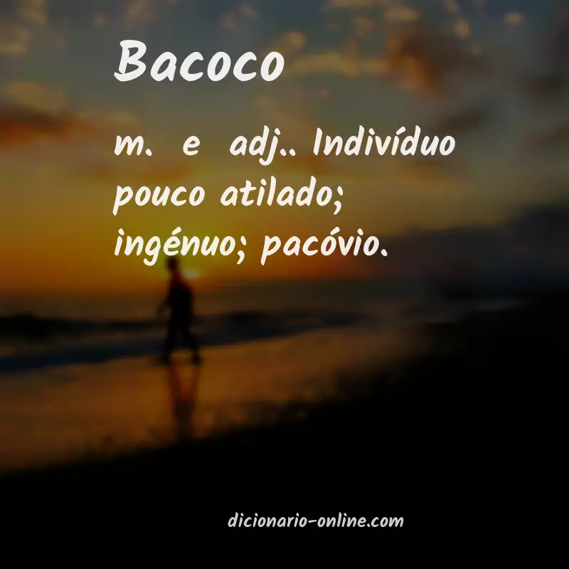 Significado de bacoco