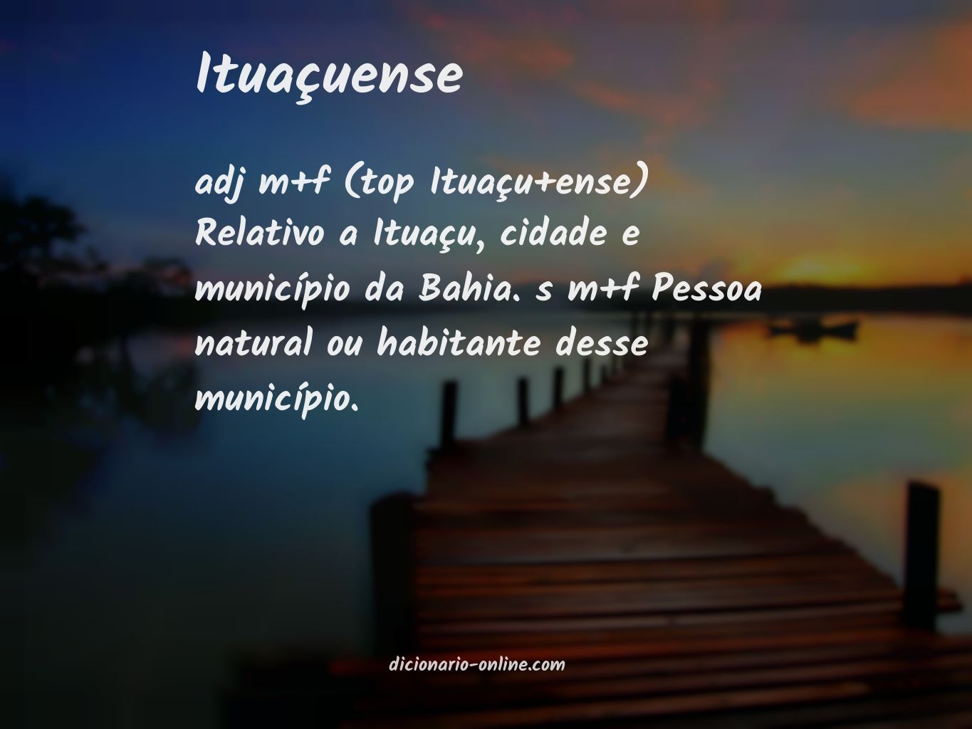 Significado de ituaçuense