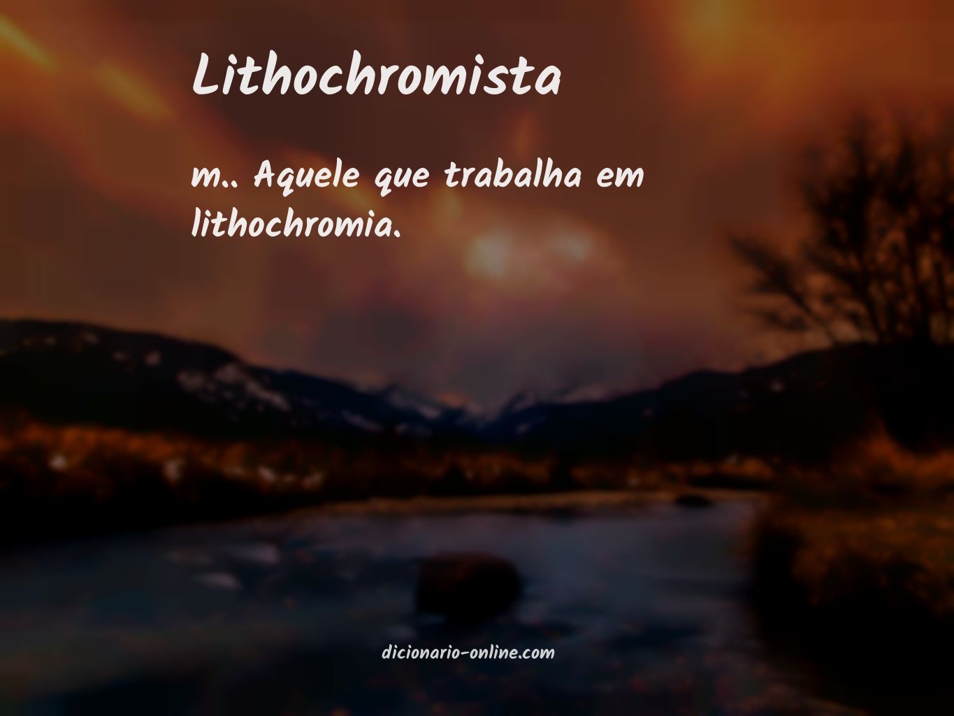 Significado de lithochromista