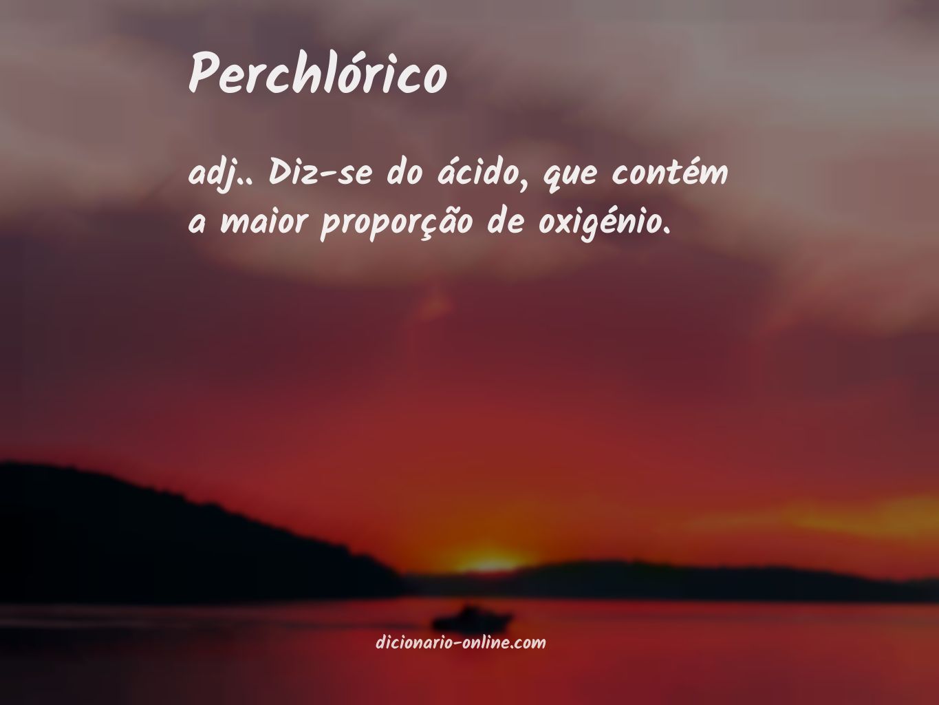 Significado de perchlórico