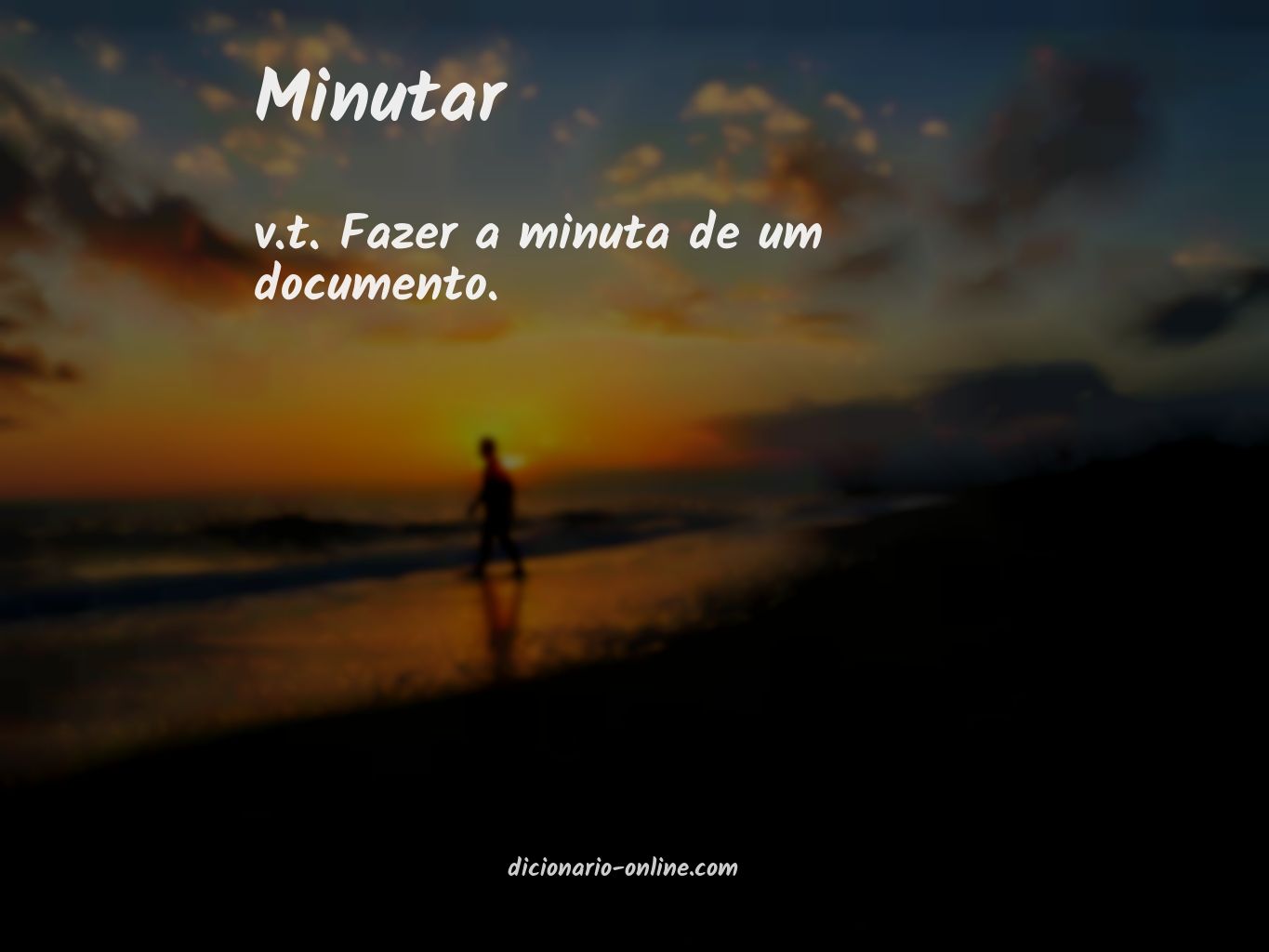 Significado de minutar