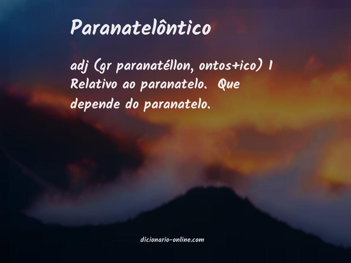 Significado de paranatelôntico