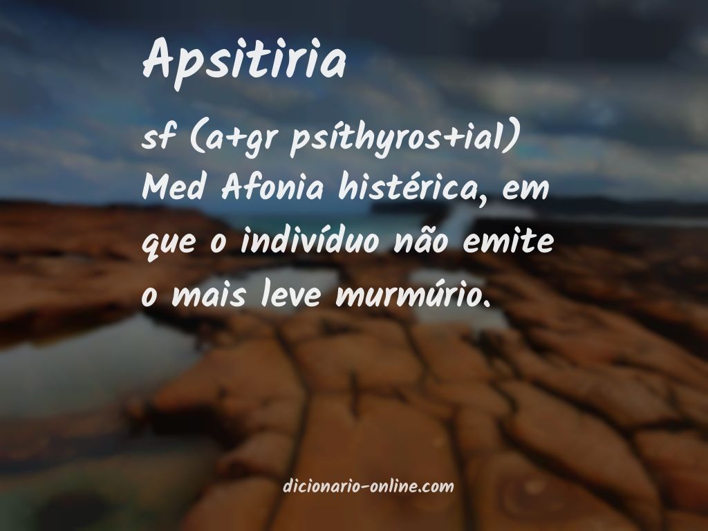 Significado de apsitiria