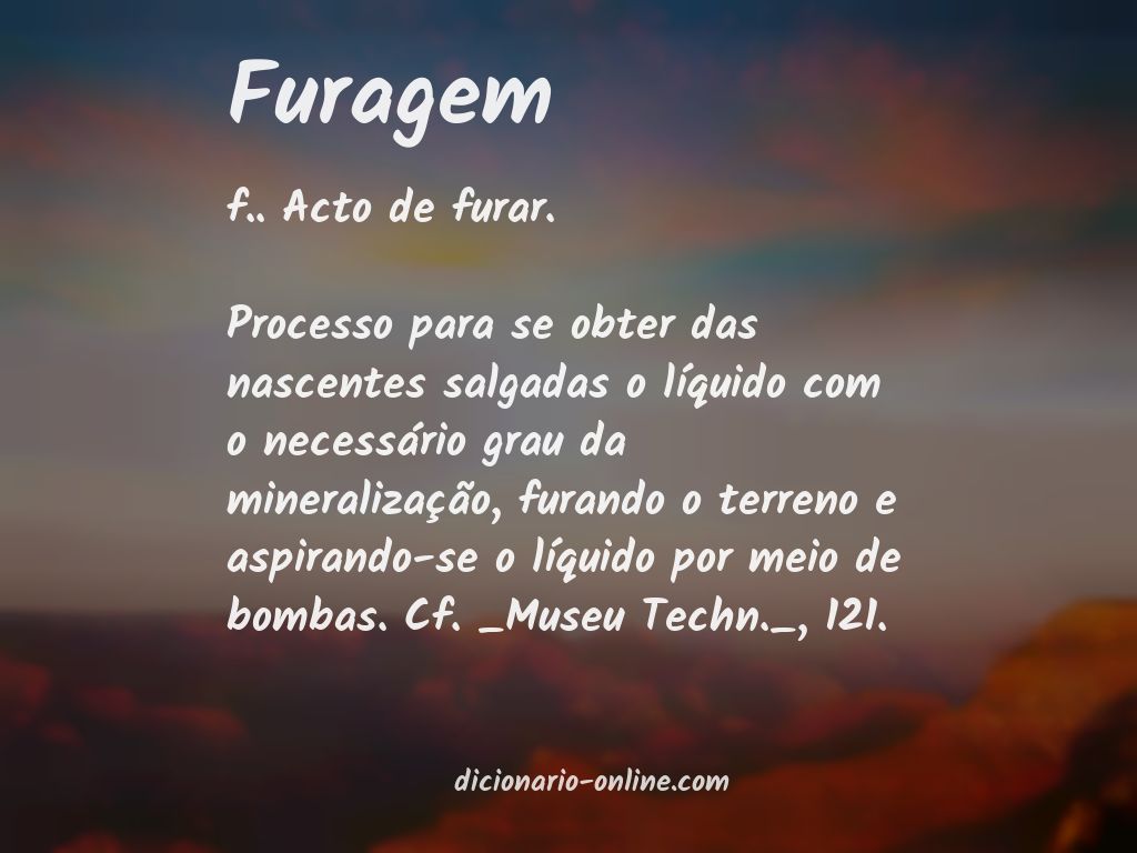 Significado de furagem