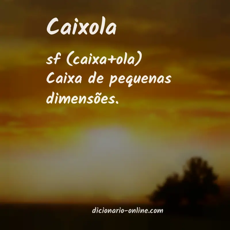 Significado de caixola