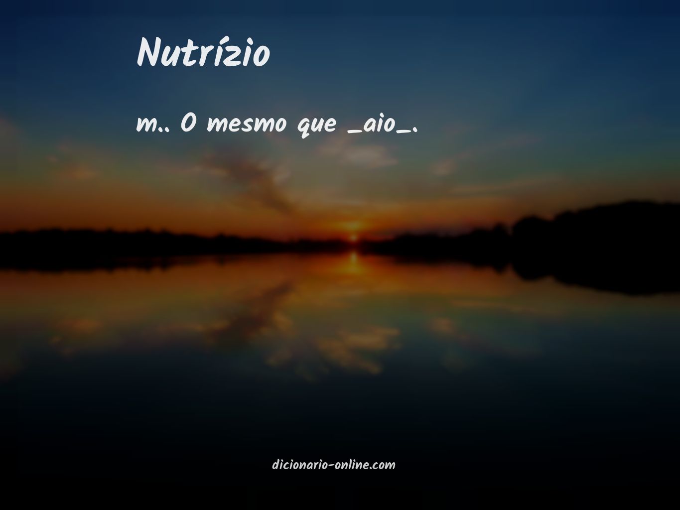 Significado de nutrízio