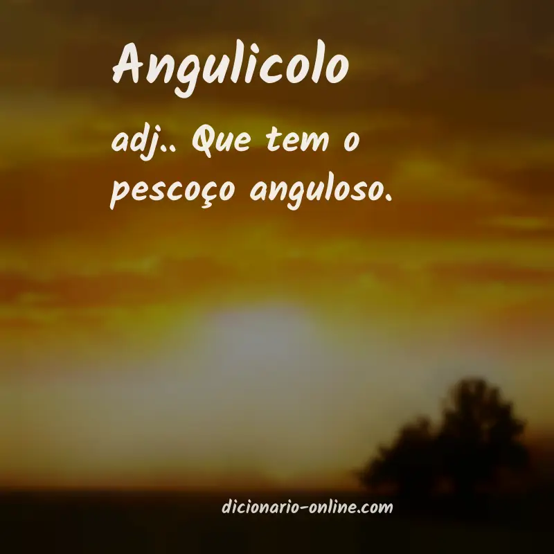 Significado de angulicolo