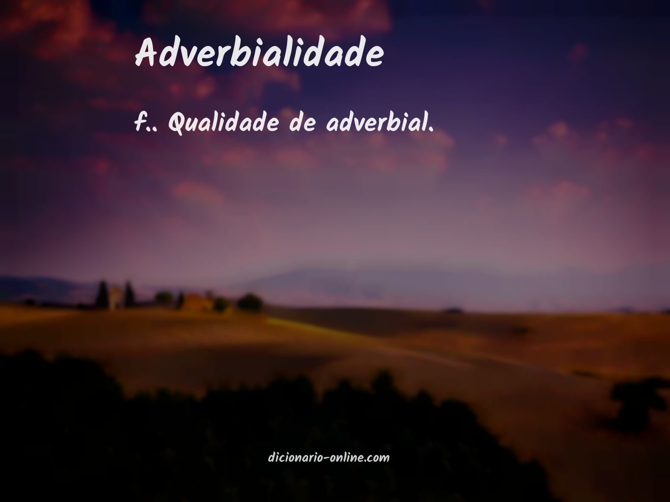 Significado de adverbialidade