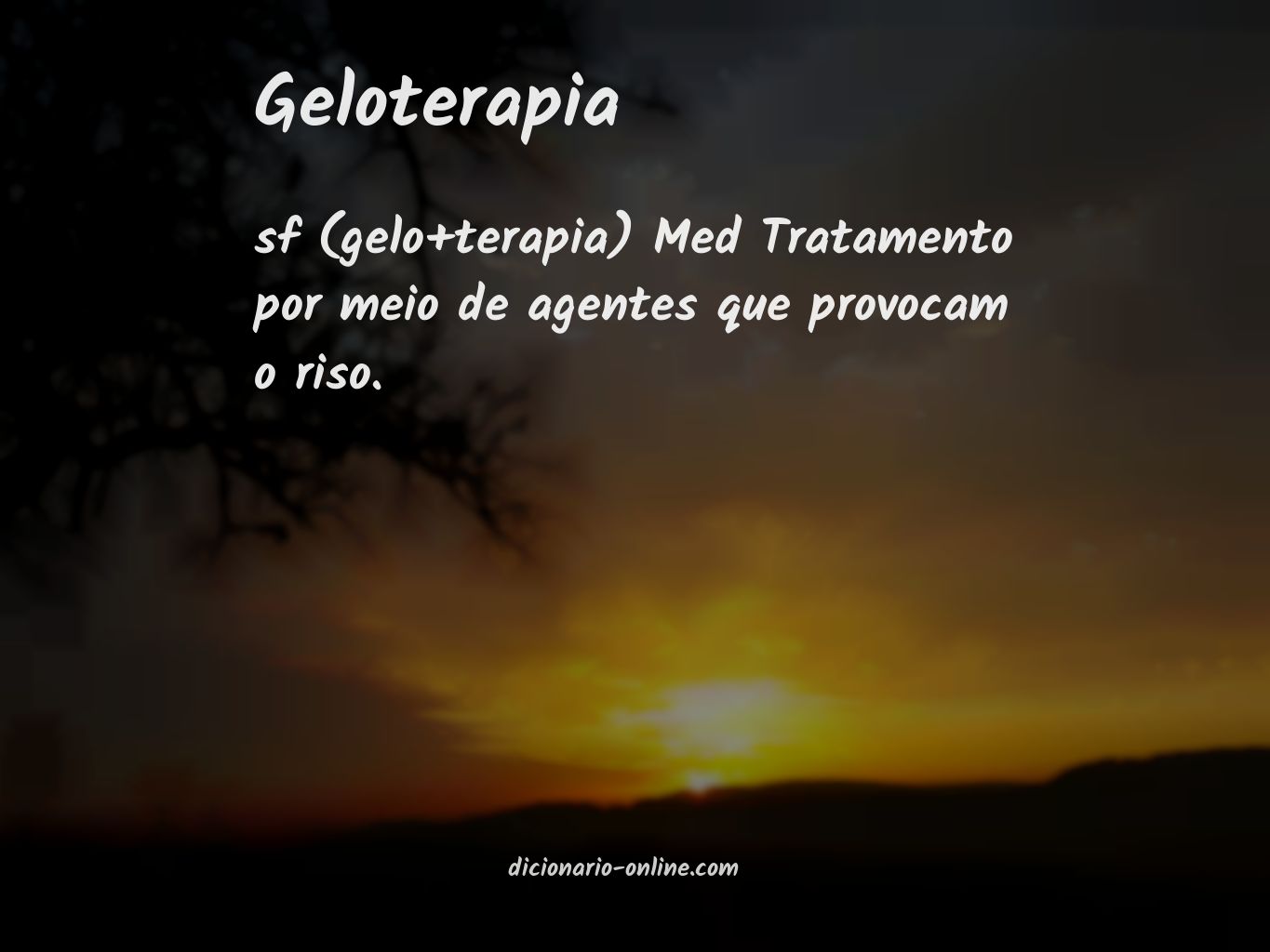 Significado de geloterapia