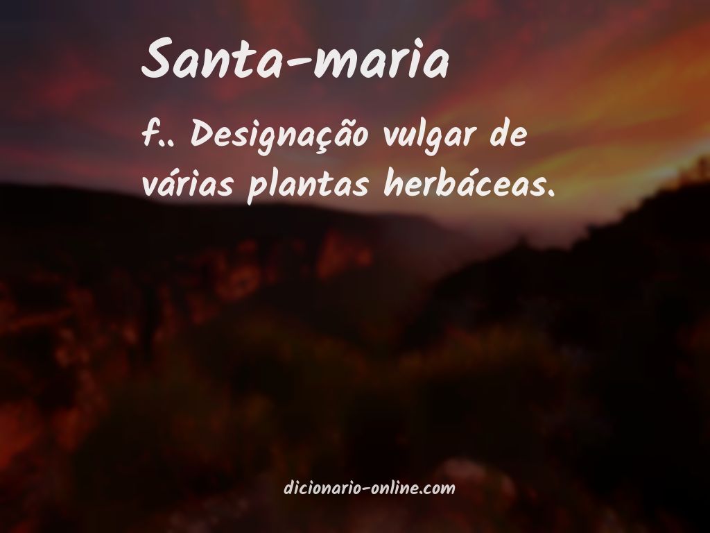 Significado de santa-maria