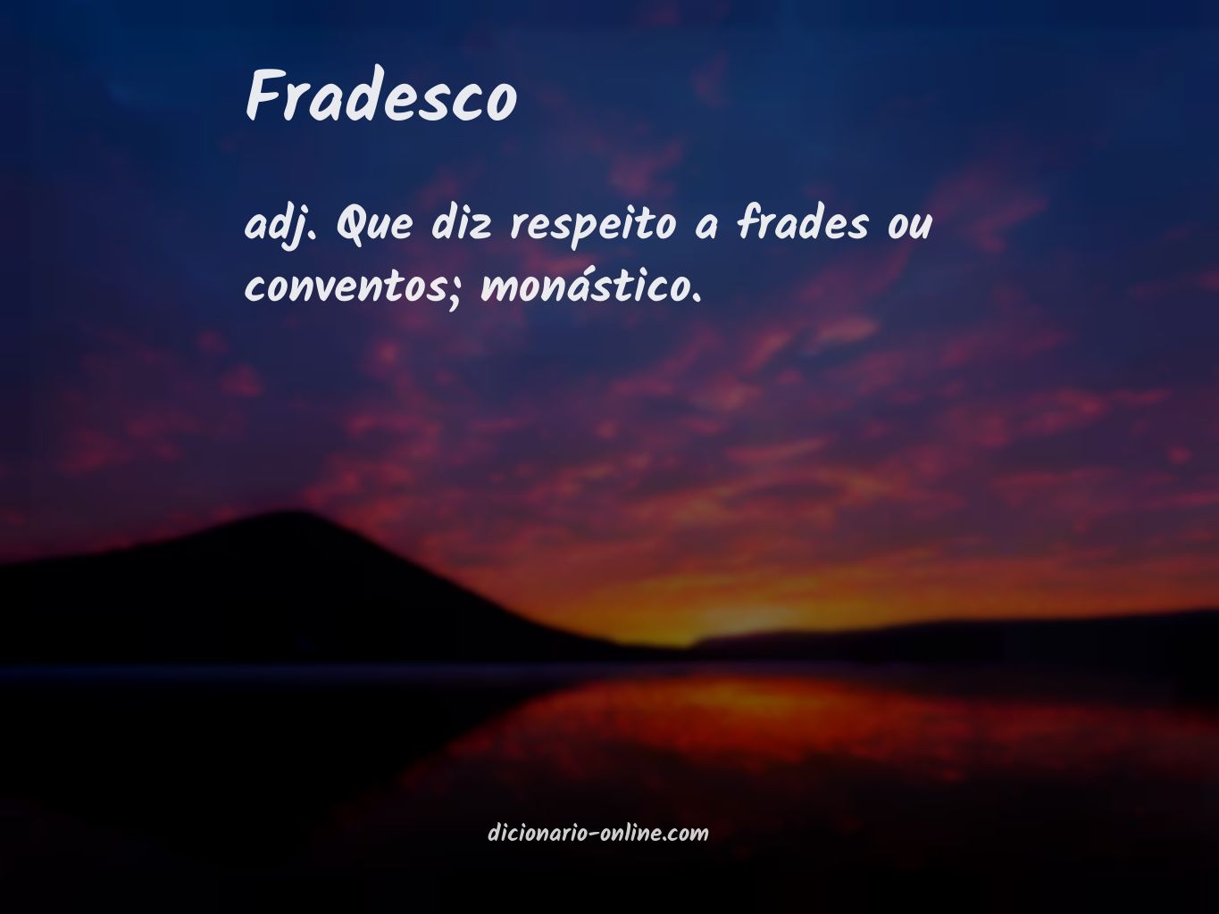 Significado de fradesco