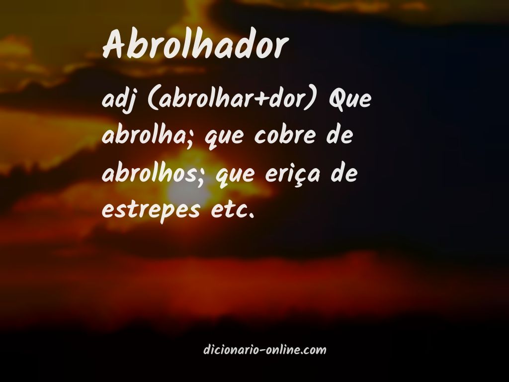 Significado de abrolhador