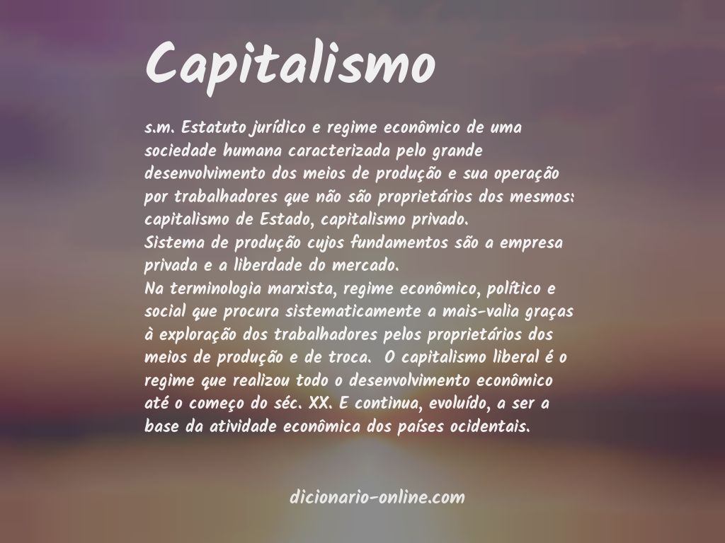 Significado de capitalismo